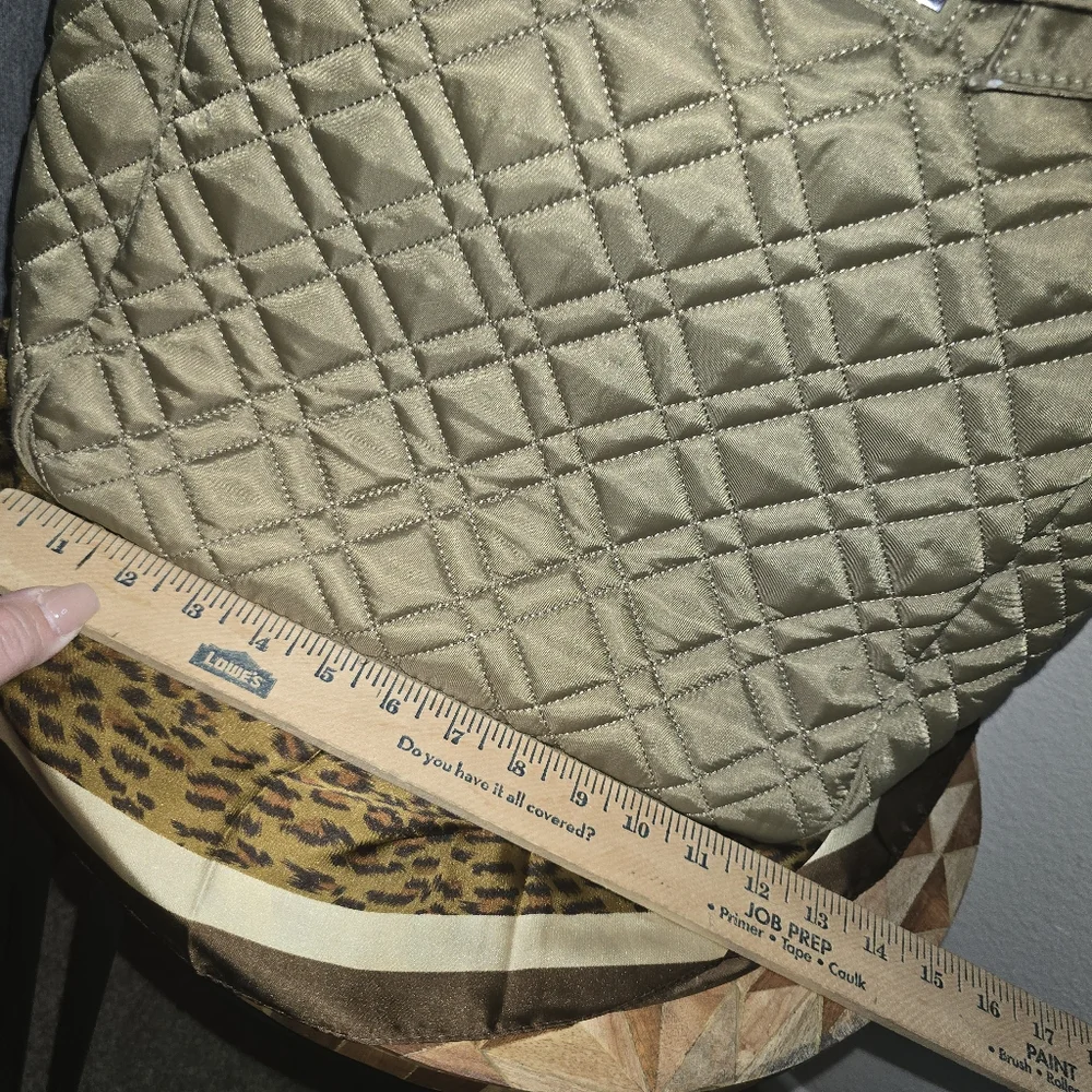Calvin Klein Quilted Drab Olive Green Tote Bag - Picture 7 of 10